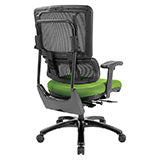 Vertical Black Mesh Back Chair with Shiny Black Base 1